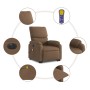 Sillón de masaje eléctrico reclinable elevable tela marrón de , Sillones - Ref: Foro24-3204864, Precio: 339,49 €, Descuento: %