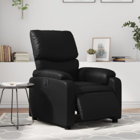 Sillón reclinable eléctrico de cuero sintético negro de , Sillones - Ref: Foro24-3204872, Precio: 244,46 €, Descuento: %