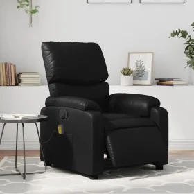 Sillón de masaje reclinable eléctrico cuero sintético negro de , Sillones - Ref: Foro24-3204879, Precio: 238,03 €, Descuento: %