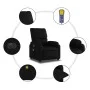 Sillón de masaje reclinable eléctrico cuero sintético negro de , Sillones - Ref: Foro24-3204879, Precio: 238,03 €, Descuento: %