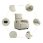 Sillón reclinable elevable cuero artificial color crema de , Sillones - Ref: Foro24-3204887, Precio: 313,57 €, Descuento: %