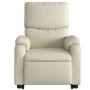 Sillón reclinable elevable cuero artificial color crema de , Sillones - Ref: Foro24-3204887, Precio: 296,46 €, Descuento: %