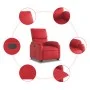 Sillón reclinable elevable cuero artificial rojo de , Sillones - Ref: Foro24-3204891, Precio: 338,29 €, Descuento: %