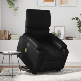 Sillón reclinable de masaje de pie cuero artificial negro de , Sillones - Ref: Foro24-3204893, Precio: 271,29 €, Descuento: %