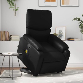 Sillón reclinable de masaje de pie cuero artificial negro de , Sillones - Ref: Foro24-3204893, Precio: 285,89 €, Descuento: %