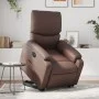 Sillón reclinable elevable eléctrico de cuero sintético marrón de , Sillones - Ref: Foro24-3204902, Precio: 374,60 €, Descuen...