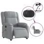 Sillón reclinable de masaje eléctrico tela gris claro de , Sillones - Ref: Foro24-3205190, Precio: 263,88 €, Descuento: %