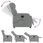 Sillón reclinable de masaje eléctrico tela gris claro de , Sillones - Ref: Foro24-3205190, Precio: 278,52 €, Descuento: %