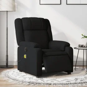Sillón reclinable de masaje eléctrico tela negro de , Sillones - Ref: Foro24-3205192, Precio: 257,03 €, Descuento: %