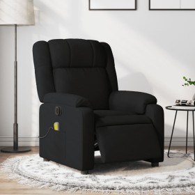 Sillón reclinable de masaje eléctrico tela negro de , Sillones - Ref: Foro24-3205192, Precio: 258,35 €, Descuento: %