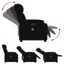Sillón reclinable de masaje eléctrico tela negro de , Sillones - Ref: Foro24-3205192, Precio: 258,35 €, Descuento: %