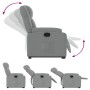 Sillón reclinable elevable de tela gris claro de , Sillones - Ref: Foro24-3205202, Precio: 253,10 €, Descuento: %