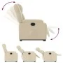 Sillón eléctrico reclinable elevable de tela color crema de , Sillones - Ref: Foro24-3205235, Precio: 351,51 €, Descuento: %