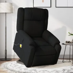Sillón de masaje eléctrico reclinable elevable tela negro de , Sillones - Ref: Foro24-3205240, Precio: 343,51 €, Descuento: %