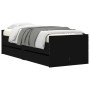 Estructura de cama con cajones negro 100x200 cm de , Camas y somieres - Ref: Foro24-3207337, Precio: 175,23 €, Descuento: %