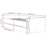 Estructura de cama con cajones roble ahumado 100x200 cm de , Camas y somieres - Ref: Foro24-3207340, Precio: 167,51 €, Descue...