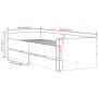 Brown oak bed frame with drawers 100x200 cm by , Beds and slatted bases - Ref: Foro24-3207342, Price: 172,50 €, Discount: %