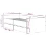Estructura de cama con cajones roble marrón 90x200 cm de , Camas y somieres - Ref: Foro24-3207349, Precio: 191,31 €, Descuent...