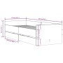 Estructura de cama con cajones roble marrón 90x200 cm de , Camas y somieres - Ref: Foro24-3207349, Precio: 195,74 €, Descuent...