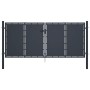 Puerta de jardín de acero gris antracita 300x125 cm de vidaXL, Puertas de jardín - Ref: Foro24-144525, Precio: 556,47 €, Desc...