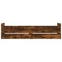 Estructura de cama con cajones roble ahumado 90x190 cm de , Camas y somieres - Ref: Foro24-3207382, Precio: 143,69 €, Descuen...