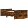 Estructura de cama con cajones roble ahumado 90x190 cm de , Camas y somieres - Ref: Foro24-3207382, Precio: 143,69 €, Descuen...