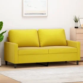 Sofá de 2 plazas terciopelo amarillo 140 cm de , Sofás - Ref: Foro24-359205, Precio: 242,10 €, Descuento: %