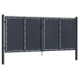 Puerta de jardín de acero gris antracita 300x125 cm de vidaXL, Puertas de jardín - Ref: Foro24-144525, Precio: 556,47 €, Desc...