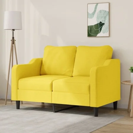 2 seater sofa in light yellow fabric 120 cm by , Sofas - Ref: Foro24-359356, Price: 200,33 €, Discount: %