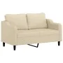 Sofá de 2 plazas de tela color crema 140 cm de , Sofás - Ref: Foro24-359361, Precio: 220,32 €, Descuento: %