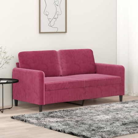 Sofá de 2 plazas de terciopelo rojo tinto 140 cm de , Sofás - Ref: Foro24-359446, Precio: 229,90 €, Descuento: %