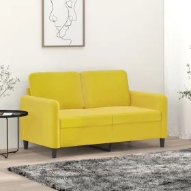 2-seater yellow velvet sofa 120 cm by , Sofas - Ref: Foro24-359438, Price: 231,27 €, Discount: %