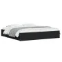 Estructura cama con cajones madera ingeniería negra 180x200 cm de , Camas y somieres - Ref: Foro24-3207253, Precio: 209,77 €,...