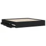 Estructura cama con cajones madera ingeniería negra 180x200 cm de , Camas y somieres - Ref: Foro24-3207253, Precio: 209,77 €,...