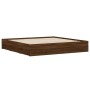 Cama con cajones madera ingeniería marrón roble 180x200 cm de , Camas y somieres - Ref: Foro24-3207258, Precio: 193,21 €, Des...
