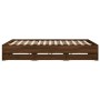 Cama con cajones madera ingeniería marrón roble 180x200 cm de , Camas y somieres - Ref: Foro24-3207258, Precio: 193,21 €, Des...