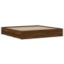 Cama con cajones madera ingeniería marrón roble 180x200 cm de , Camas y somieres - Ref: Foro24-3207258, Precio: 193,21 €, Des...
