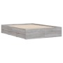 Cama con cajones madera ingeniería gris Sonoma 120x200 cm de , Camas y somieres - Ref: Foro24-3207285, Precio: 206,35 €, Desc...
