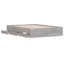 Cama con cajones madera ingeniería gris Sonoma 120x200 cm de , Camas y somieres - Ref: Foro24-3207285, Precio: 206,35 €, Desc...