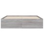 Cama con cajones madera ingeniería gris Sonoma 120x200 cm de , Camas y somieres - Ref: Foro24-3207285, Precio: 206,35 €, Desc...