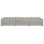 Cama con cajones madera ingeniería gris Sonoma 120x200 cm de , Camas y somieres - Ref: Foro24-3207285, Precio: 206,35 €, Desc...