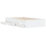 Cama con cajones madera de ingeniería blanco 100x200 cm de , Camas y somieres - Ref: Foro24-3207287, Precio: 136,83 €, Descue...