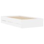 Cama con cajones madera de ingeniería blanco 100x200 cm de , Camas y somieres - Ref: Foro24-3207287, Precio: 136,83 €, Descue...