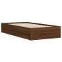 Cama con cajones madera de ingeniería marrón roble 100x200 cm de , Camas y somieres - Ref: Foro24-3207293, Precio: 136,29 €, ...