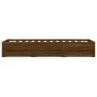 Cama con cajones madera de ingeniería marrón roble 100x200 cm de , Camas y somieres - Ref: Foro24-3207293, Precio: 136,29 €, ...
