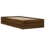 Cama con cajones madera de ingeniería marrón roble 100x200 cm de , Camas y somieres - Ref: Foro24-3207293, Precio: 136,29 €, ...