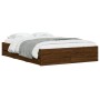 Cama con cajones madera de ingeniería marrón roble 120x190 cm de , Camas y somieres - Ref: Foro24-3207321, Precio: 202,29 €, ...