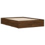 Cama con cajones madera de ingeniería marrón roble 120x190 cm de , Camas y somieres - Ref: Foro24-3207321, Precio: 202,29 €, ...