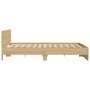 Sonoma oak bed frame with headboard 160x200 cm by , Beds and slatted bases - Ref: Foro24-3207471, Price: 174,52 €, Discount: %