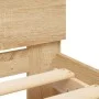 Sonoma oak bed frame with headboard 160x200 cm by , Beds and slatted bases - Ref: Foro24-3207471, Price: 174,52 €, Discount: %